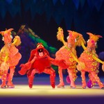 Sebastian the crab dancing with sea horses. Disney on Ice Presents Worlds of Fantasy. Image: Feld Entertainment.