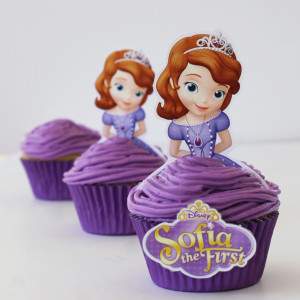Sofia the First Princess Blueberry Cupcakes - Free Printables