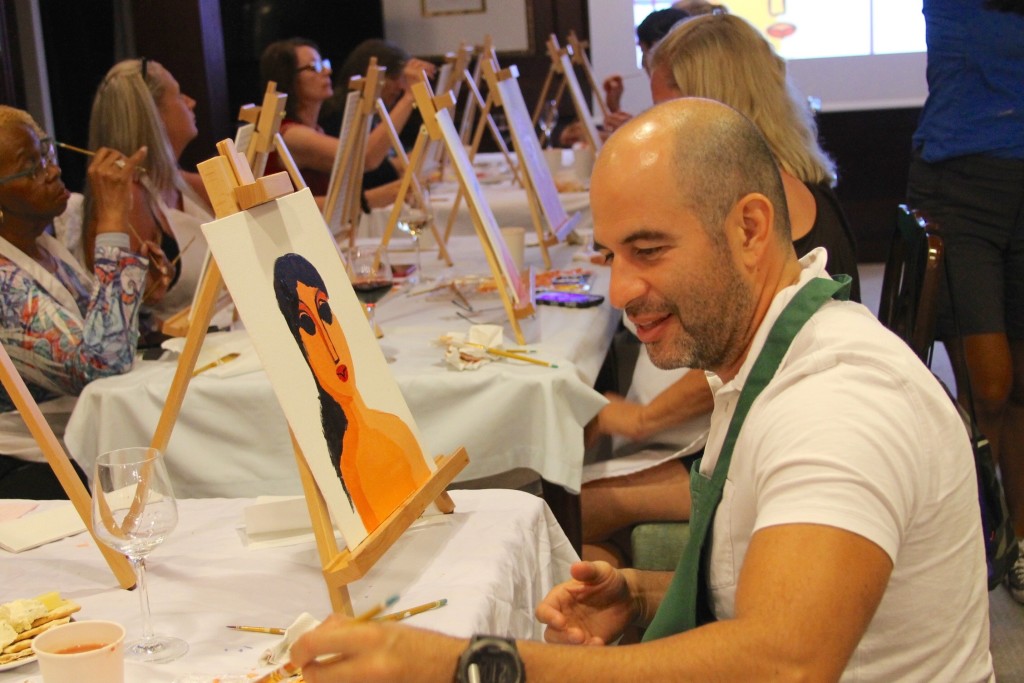 Paint and wine at Fathom's Adonia was focused in the Dominican culture