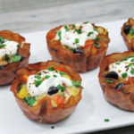 Southwest scrambled egg and ham cups