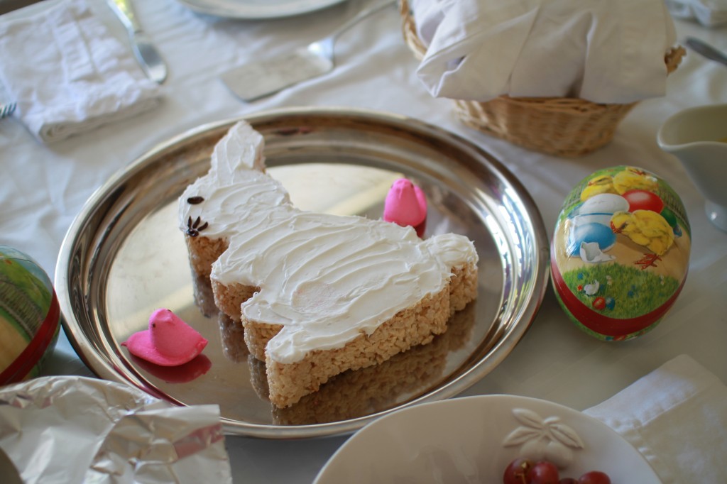 Rice Krispies bunny cake for easter