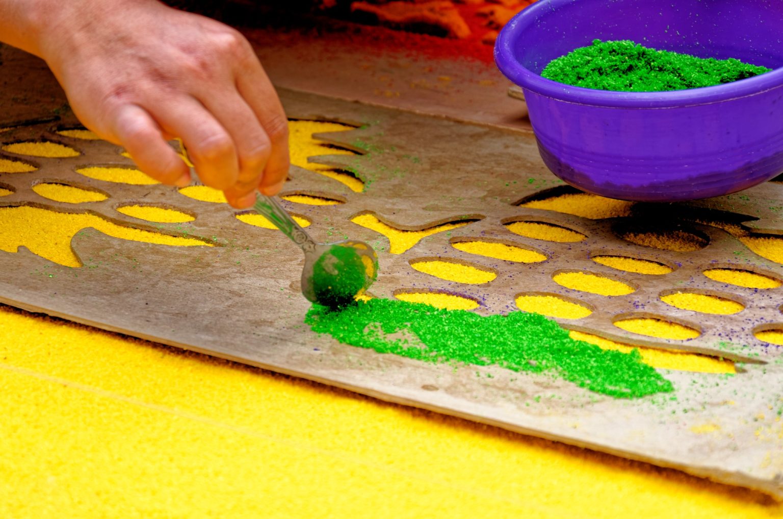 Guatemalan Sawdust Carpet Craft for Kids