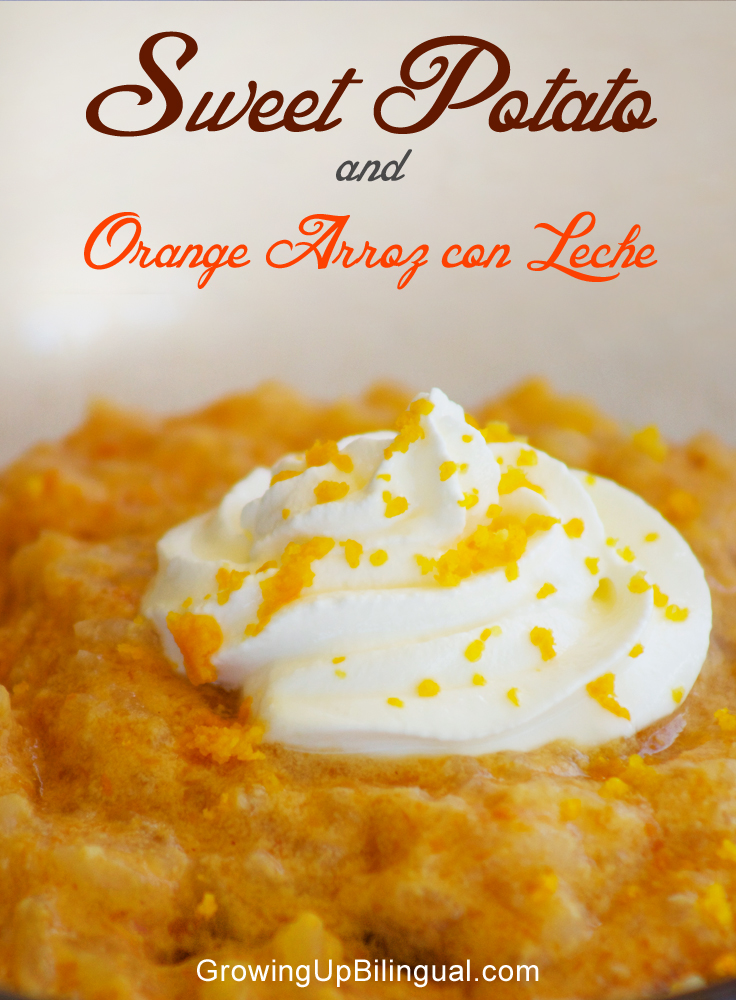 Sweet potatoe and orange arroz con leche 