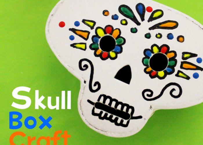 Dia de los Muertos skull box craft