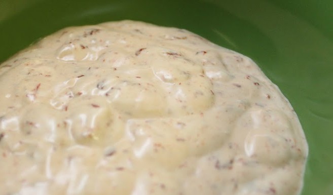 Blue cheese chipotle sauce.