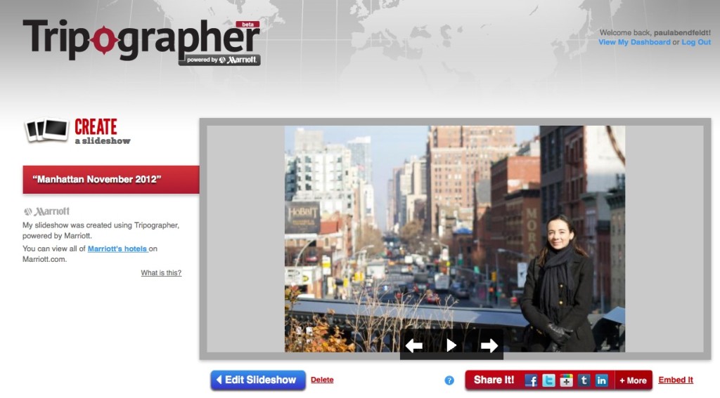 Slideshow of my trip to New York on Tripographer.