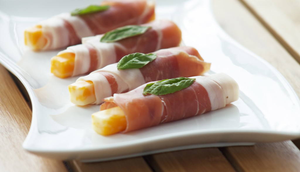 The prosciutto version of this snack. Delicious and beautiful.