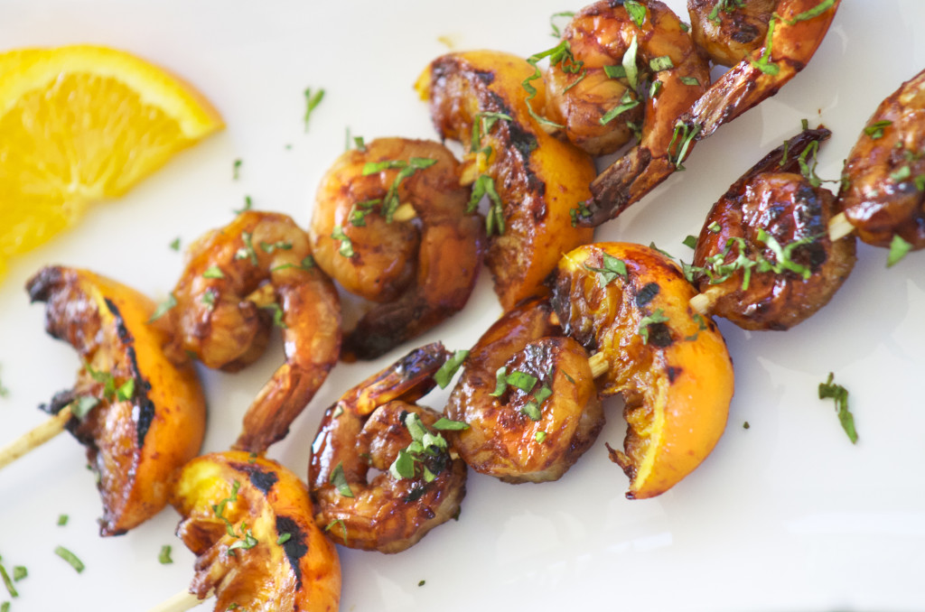 Tamarind citrus shrimp skewers