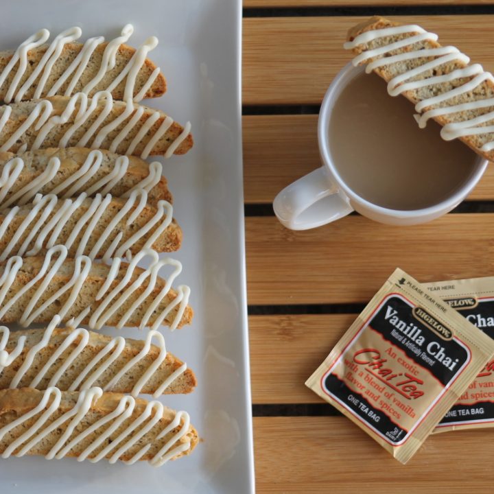 White Chocolate Coconut Chai Biscotti