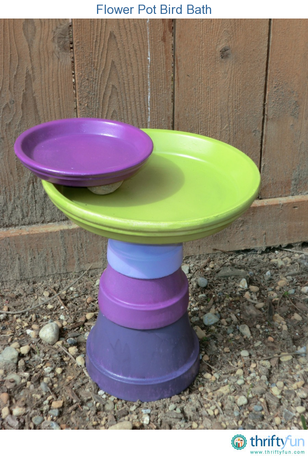 Terracotta birdbath. Photo: Thrifty Fun. 