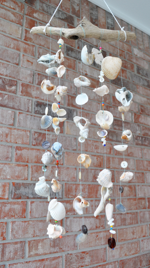 Seashell wind chime. Photo: Home Sweet Homemade. 