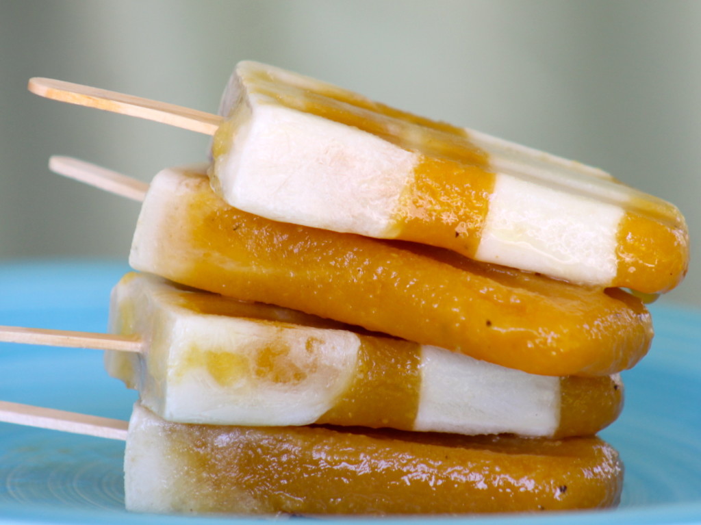 passion fruit piña colada popsicles