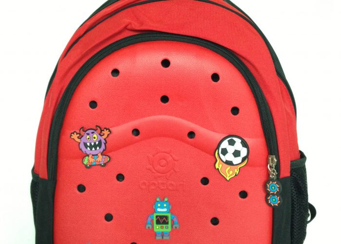 red Optari backpack