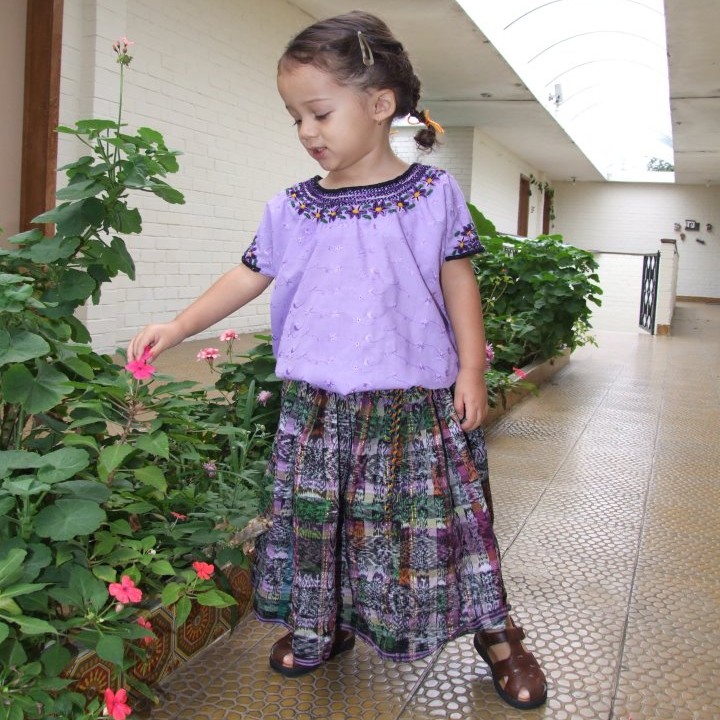 girl in Guatemalan traditional costume