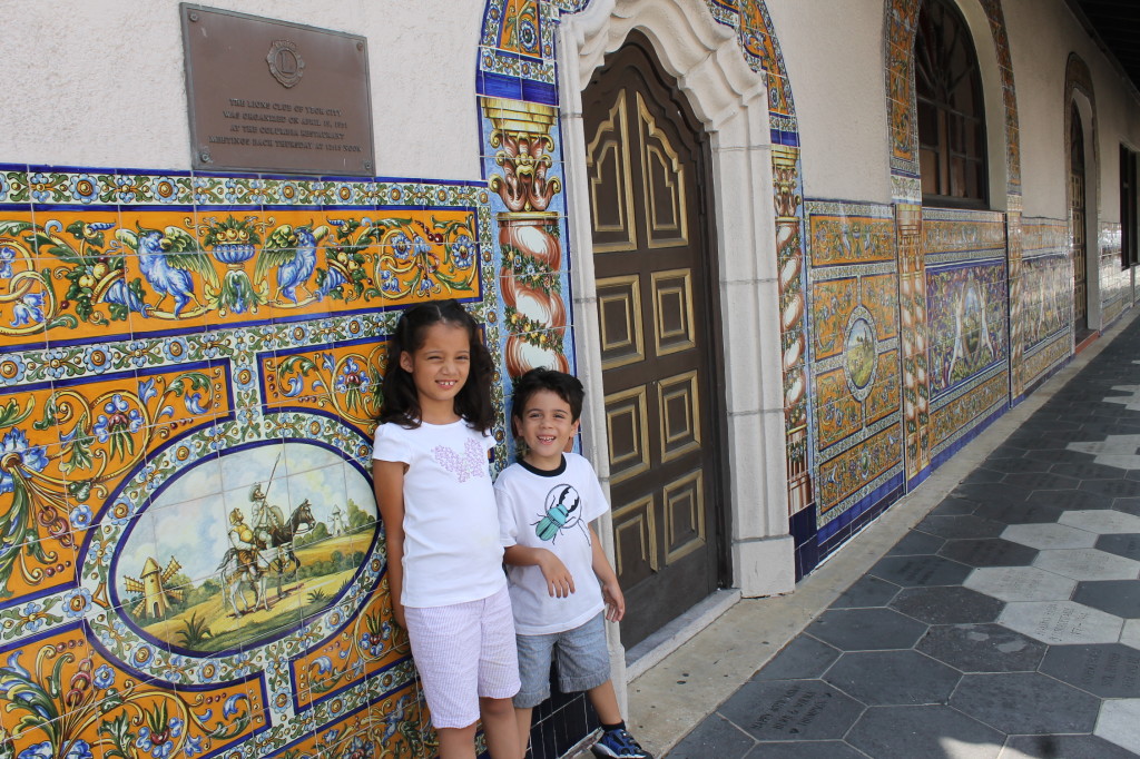 kids outside the Columbia restaurant Tampa