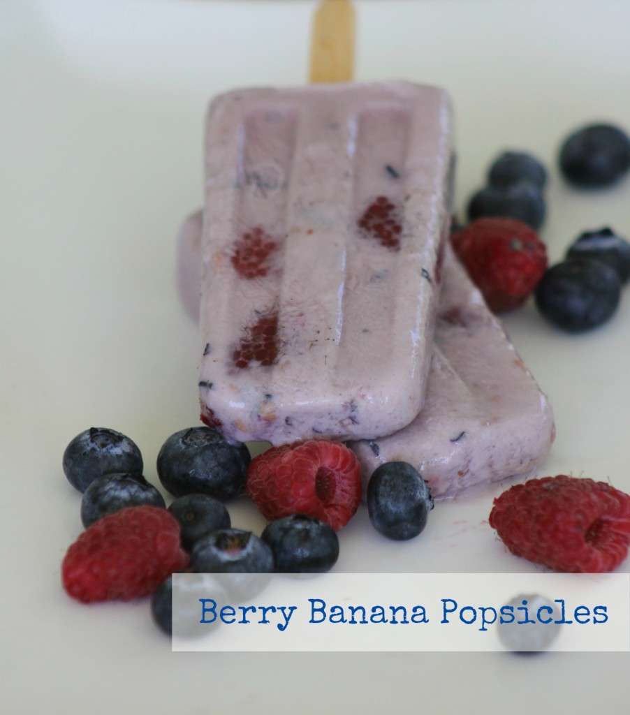 berry banana popsicles