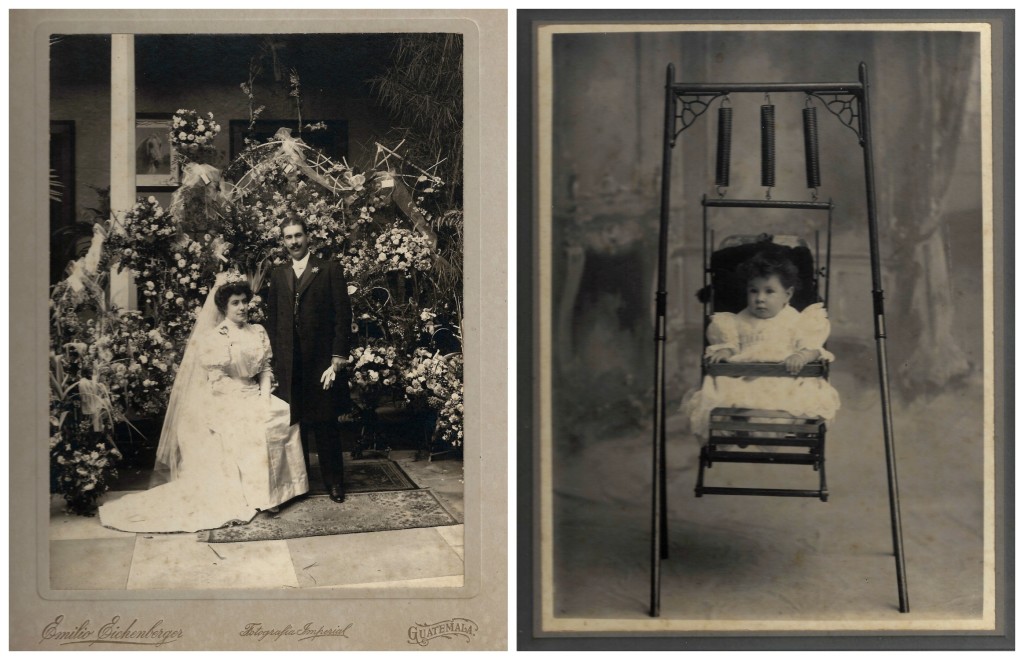 antique pictures of wedding and child in Guatemala