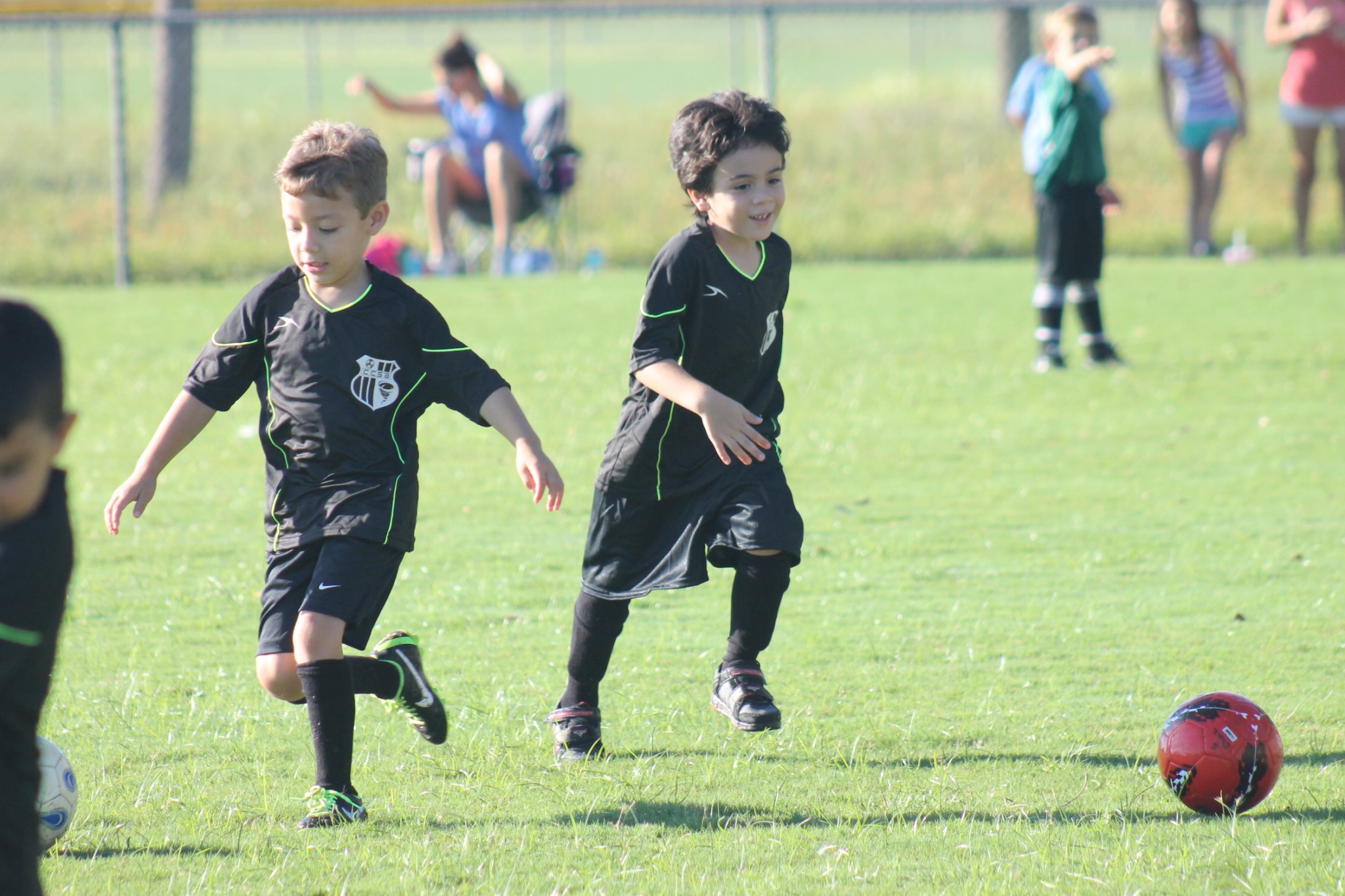 boys playing soccer