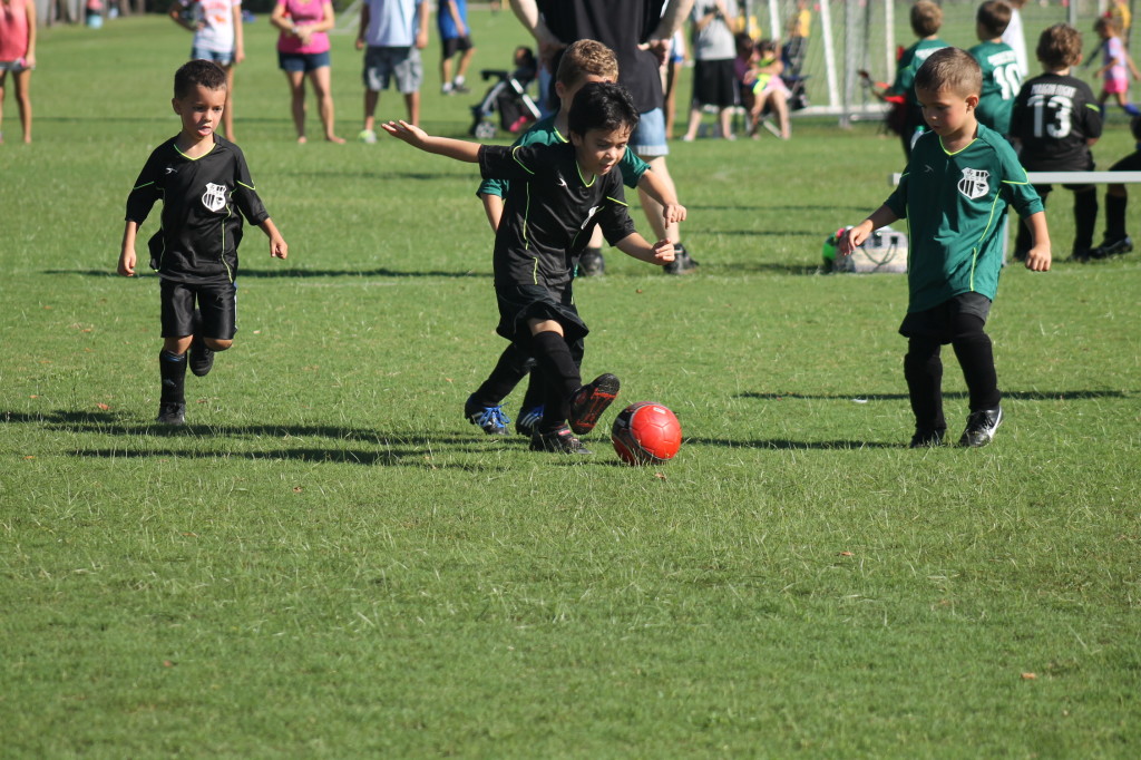 boys playing soccer