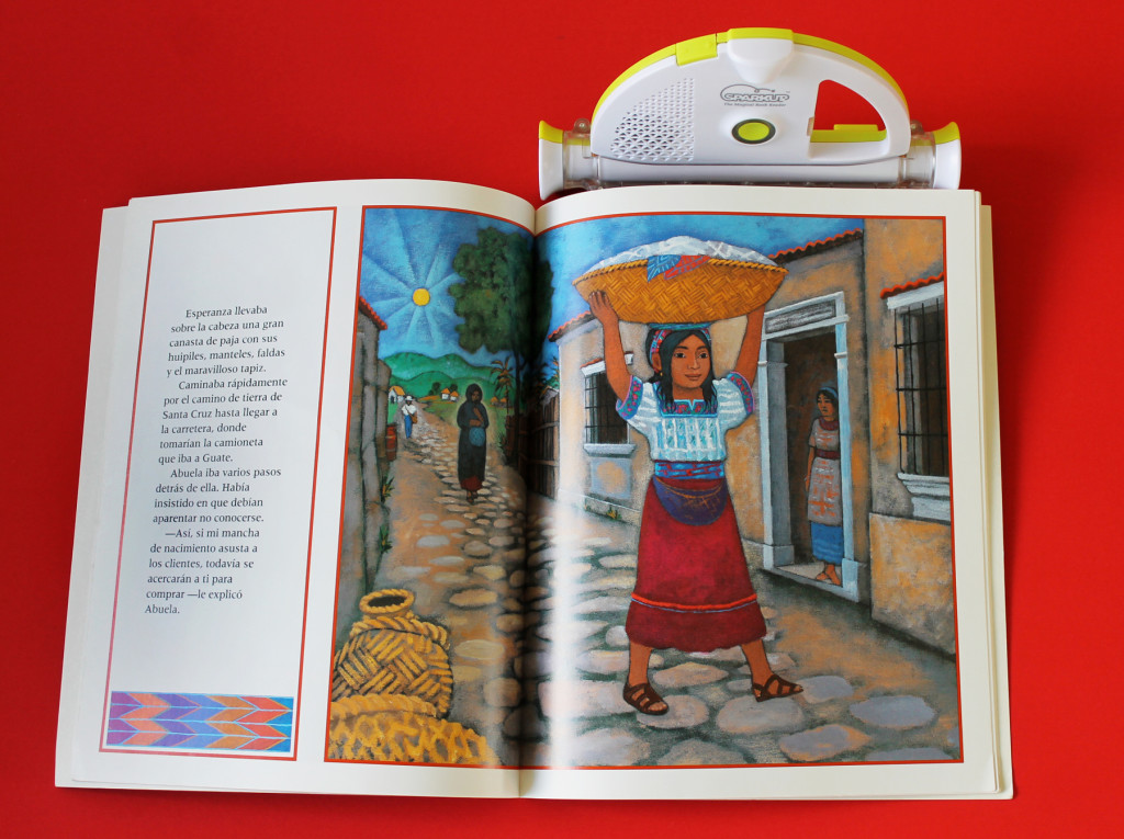 sparkup reader and book about Guatemala