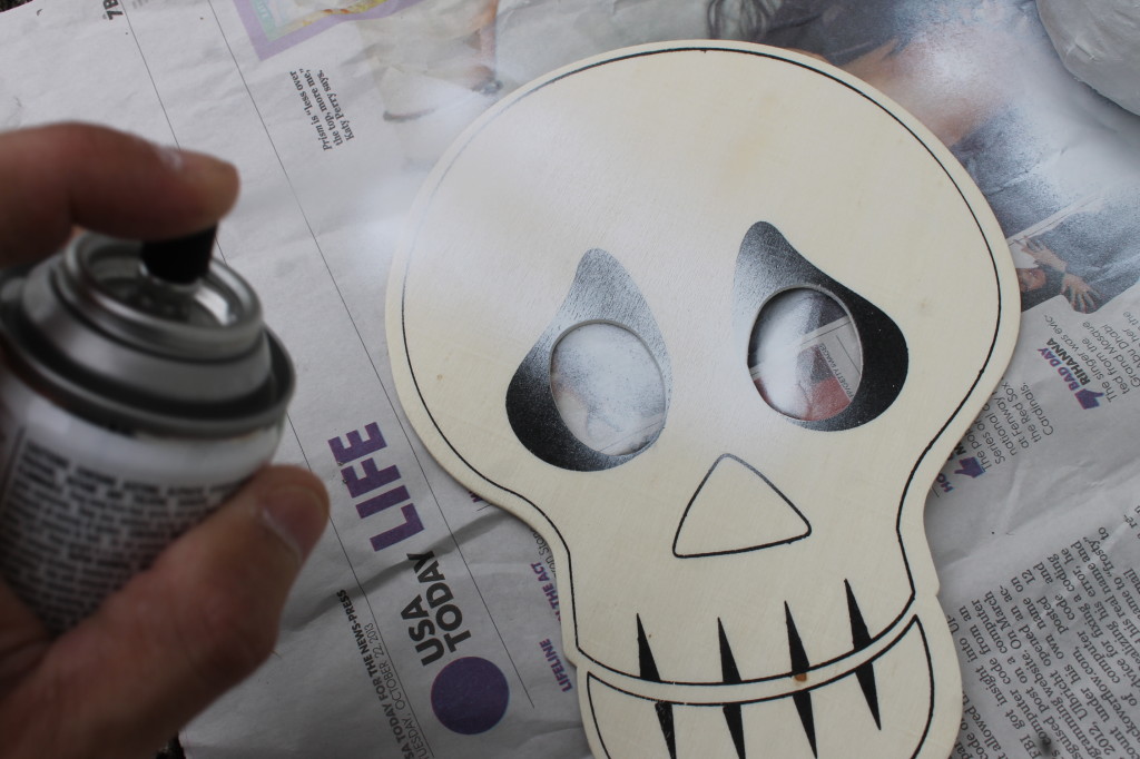 Painting the skull mask