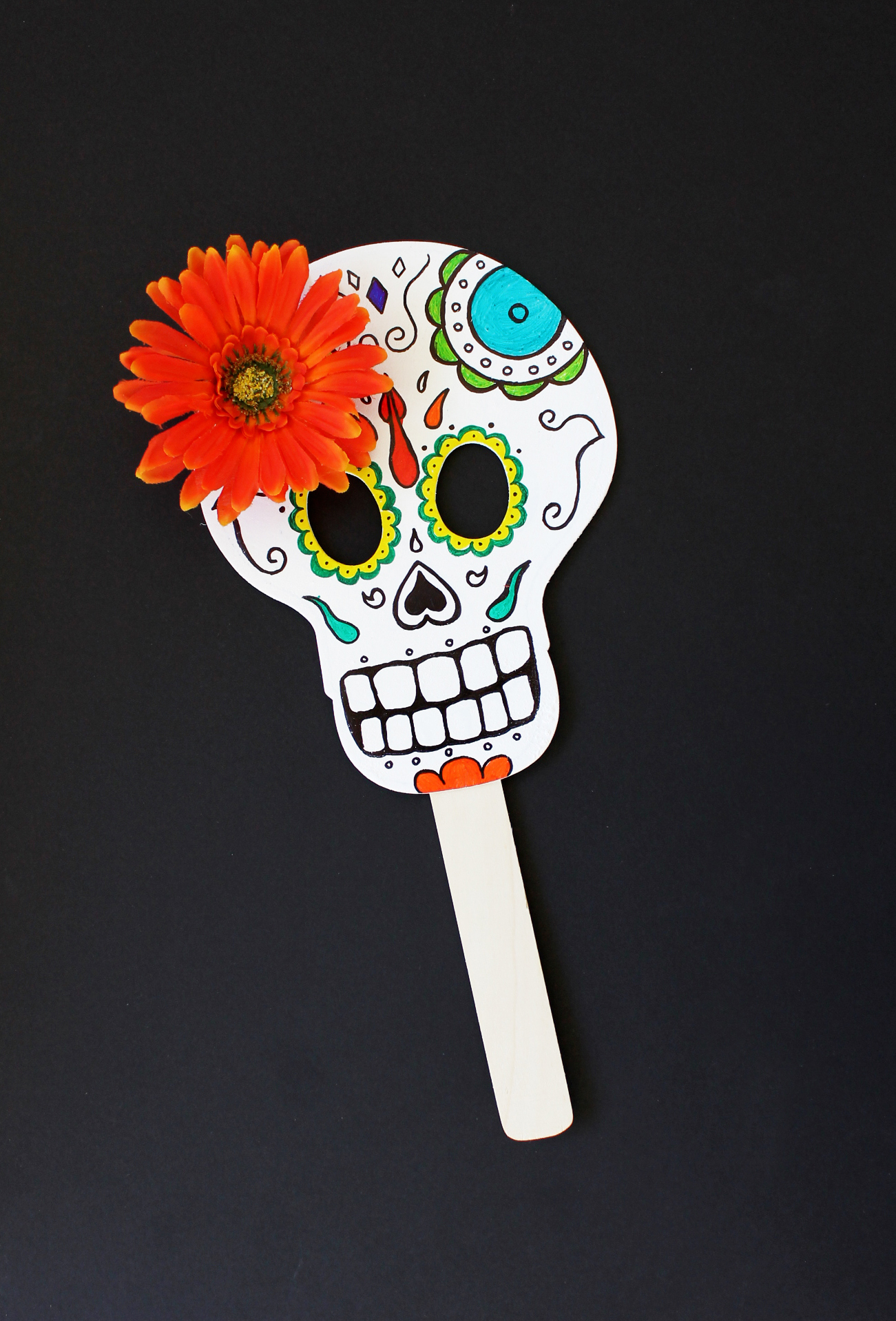 dia de los muertos skull mask craft