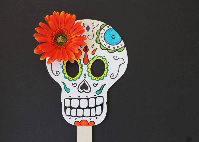 DIY Day of the Dead mask craft for kids