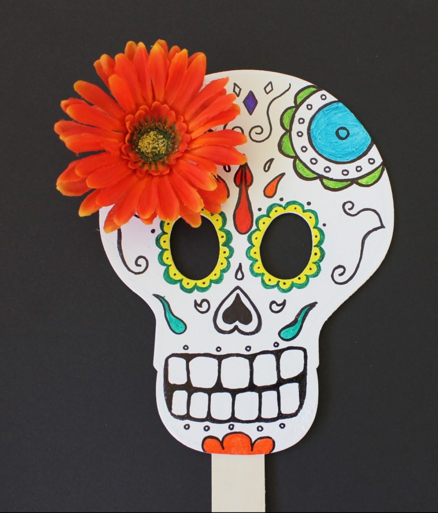 DIY Day of the Dead mask craft for kids