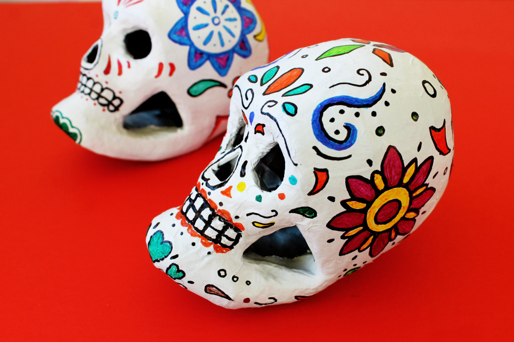 painted skull craft for el Dia de los Muertos