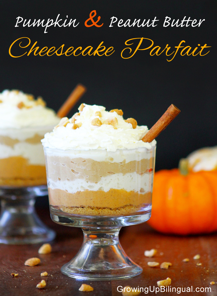 pumpkin and peanut butter cheesecake parfait