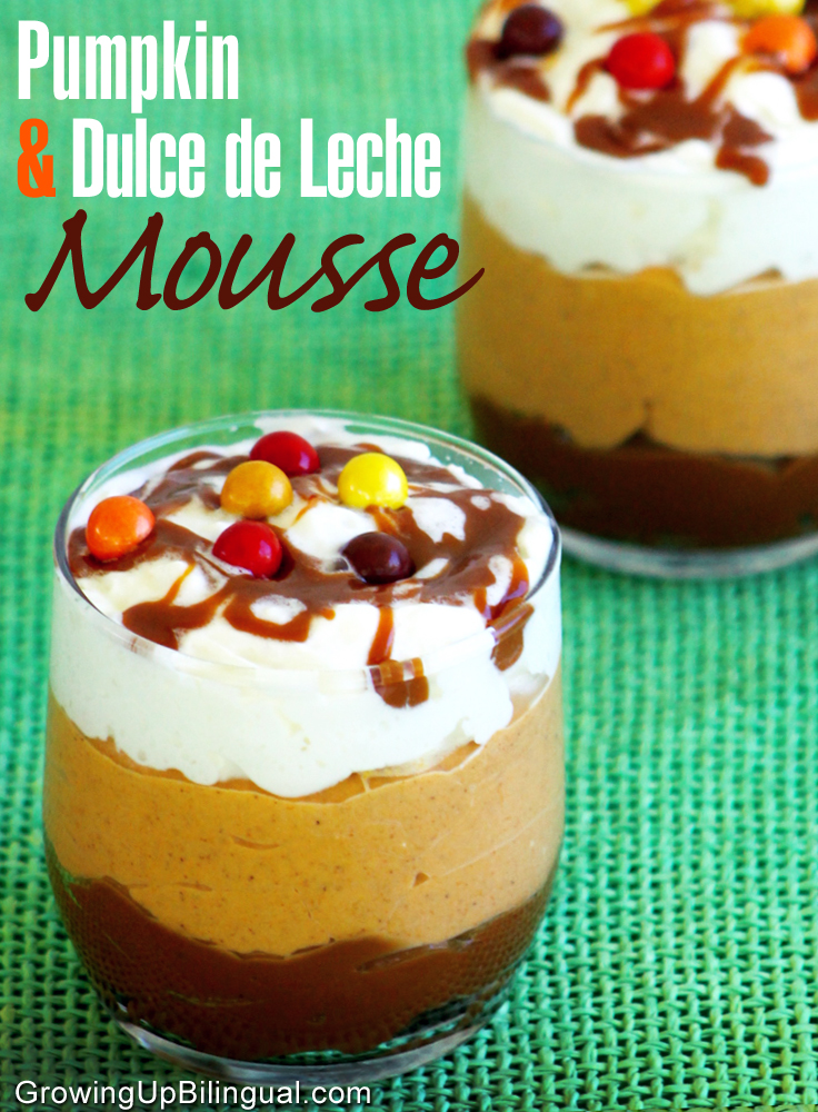 pumpkin and dulce de leche mousse 