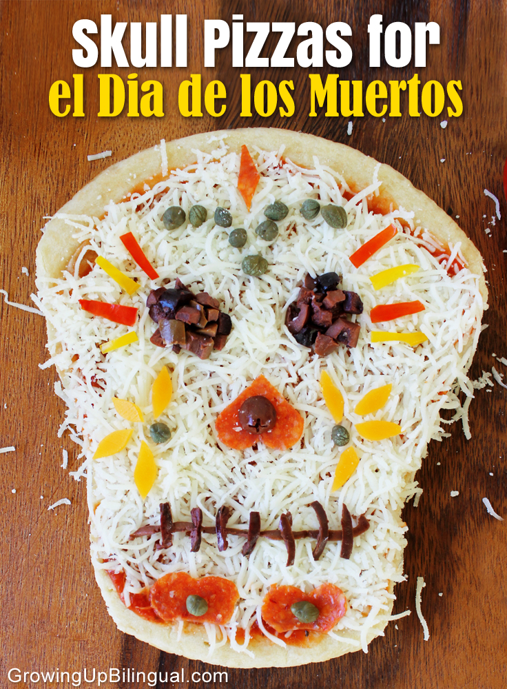 skull pizza Day of the Dead Halloween Dia de los Muertos