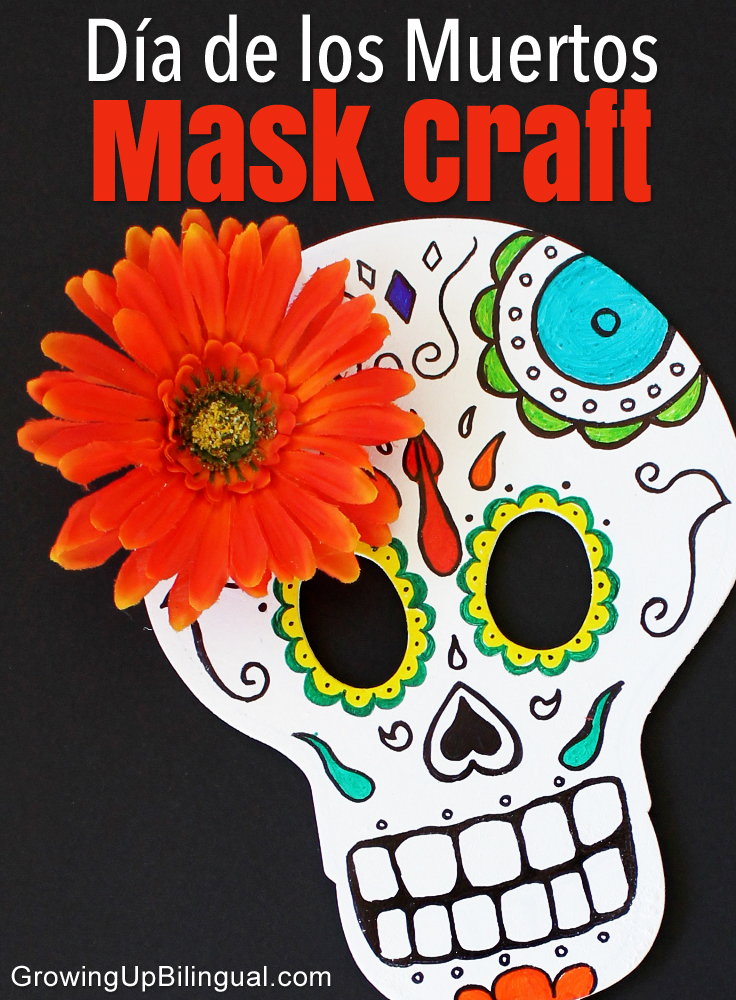 skull mask craft DIY Dia de los Muertos