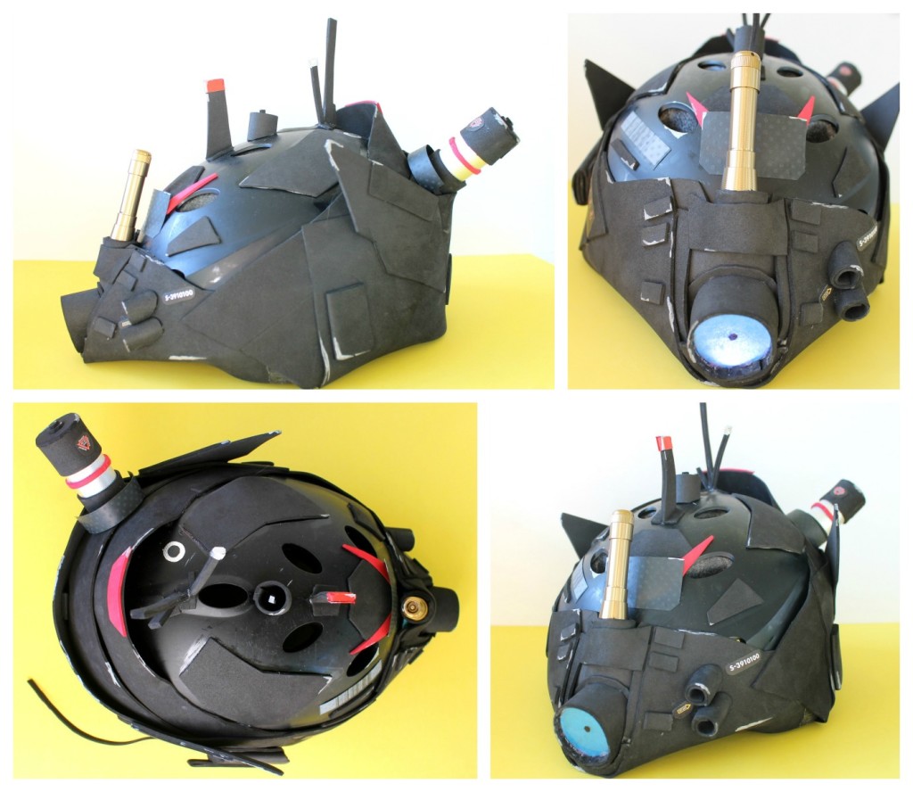 DIY robot costume helmet Japanese mech