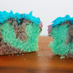 tie-dye Monsters University cupcakes