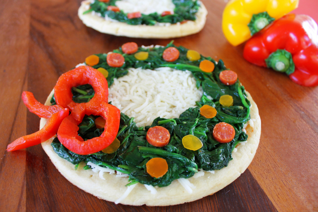 wreath holiday pizza Christmas 