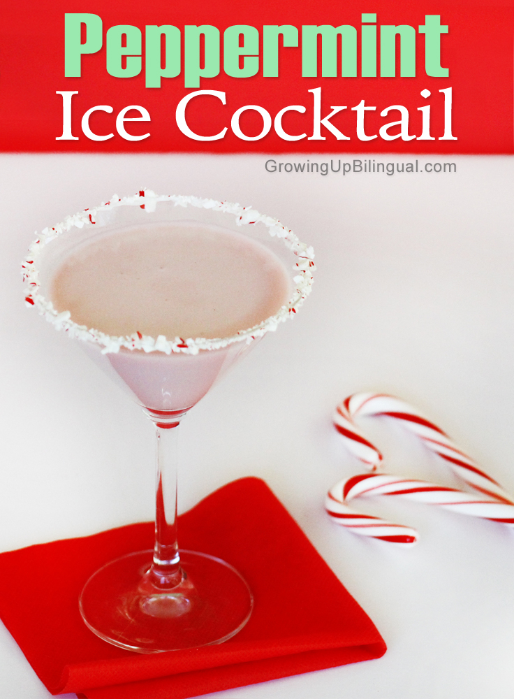 Peppermint cocktail, a christmas drink
