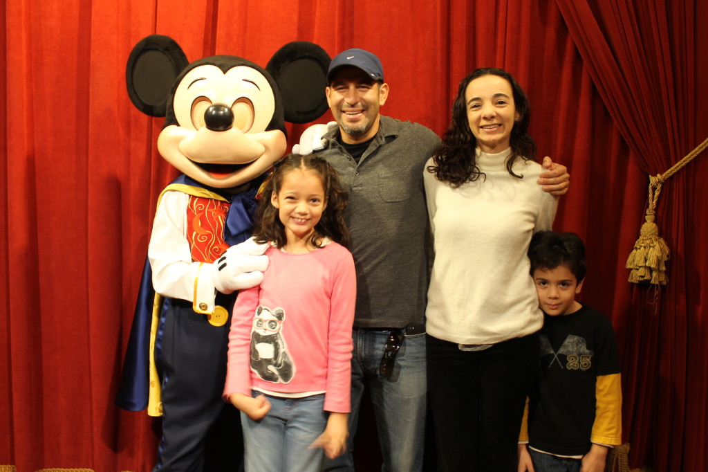 family with Mickey at Disney