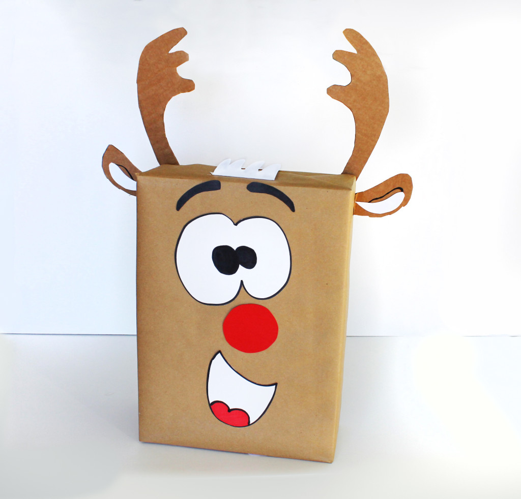 reindeer holiday gift wrap 