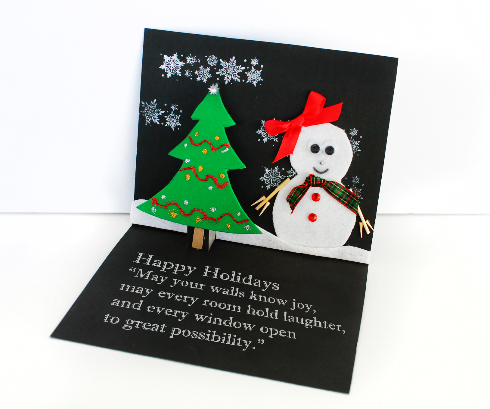 Easy Christmas Card Craft for Kids - Growing Up Bilingual
