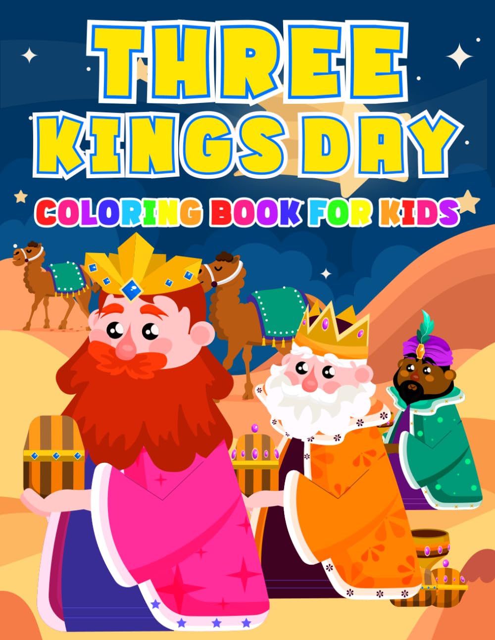 Three Kings Day coloring book, Dia de Reyes coloring book