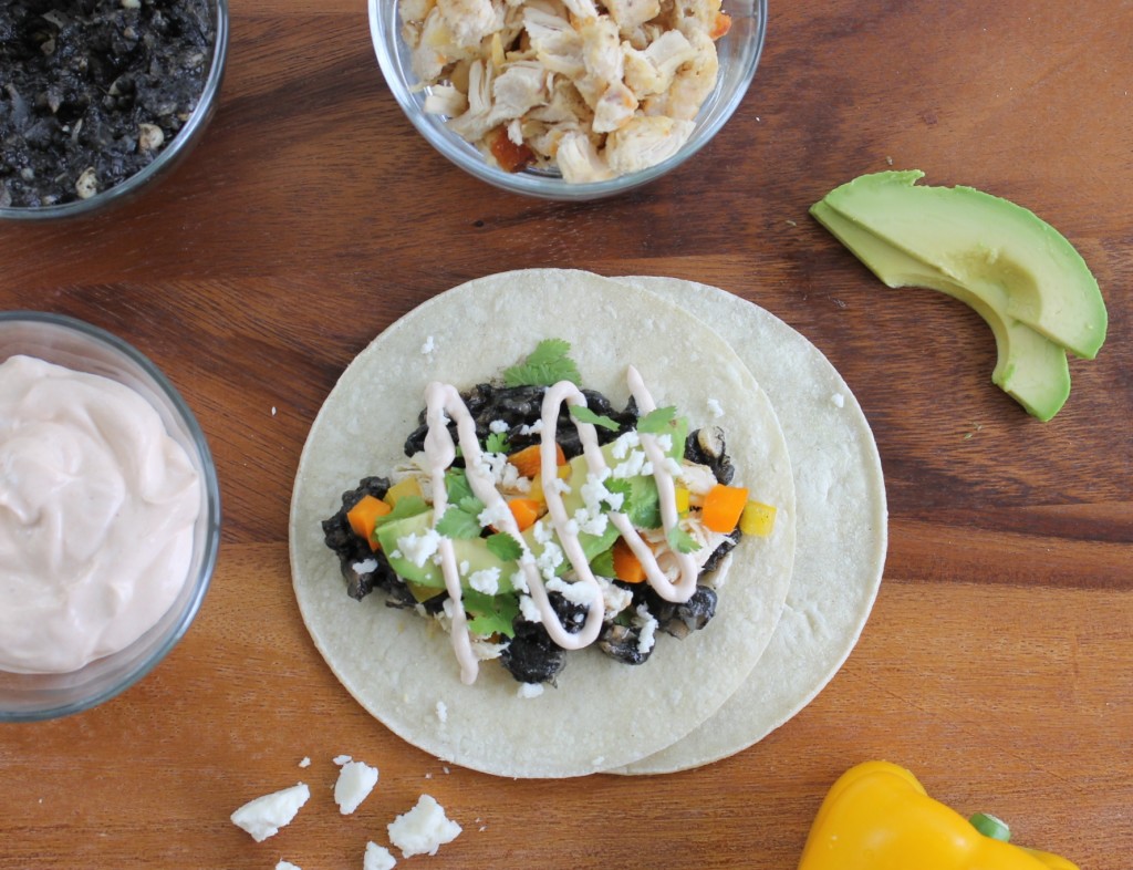 chicken and huitlacoche tacos #shop