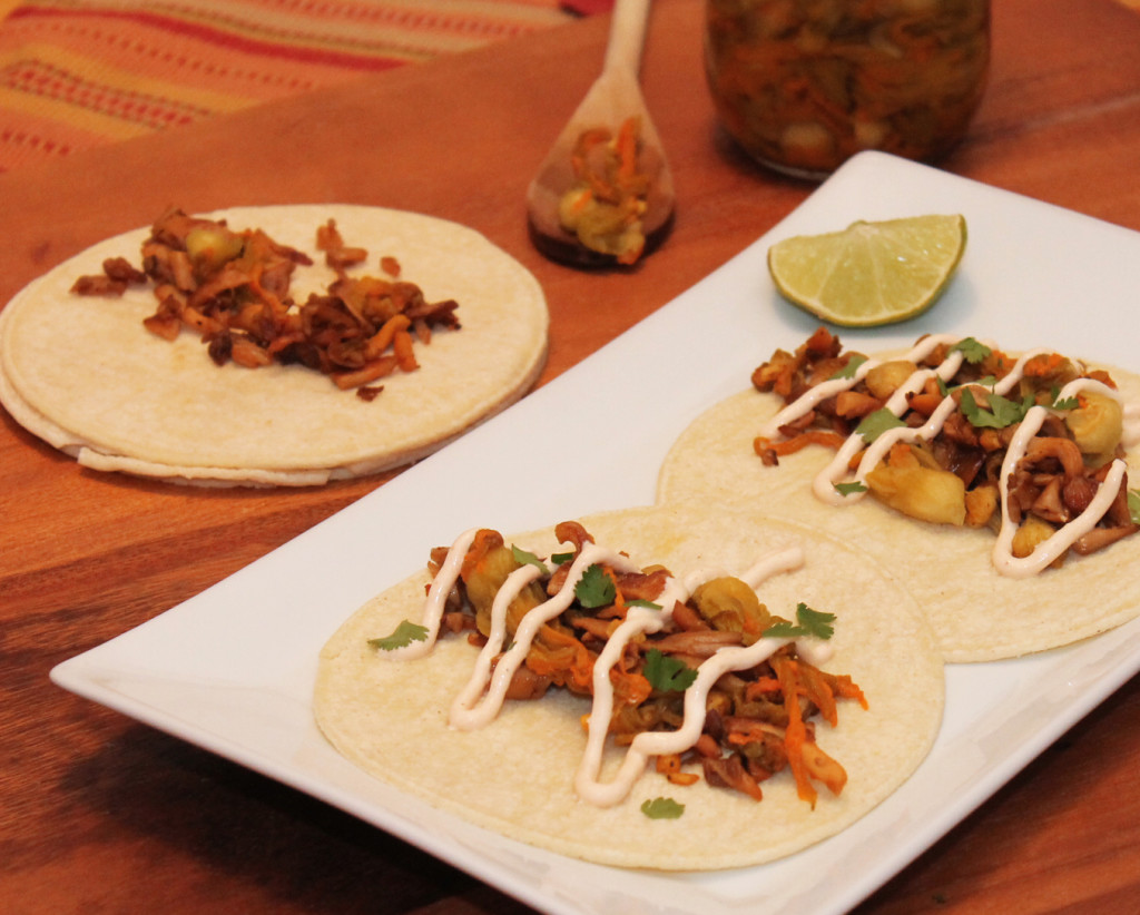 flor de calabaza mushroom tacos zuchinni blossom 