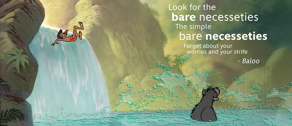 ♫ The simple bare necessities. ♫  Jungle book disney, Disney quotes,  Jungle book