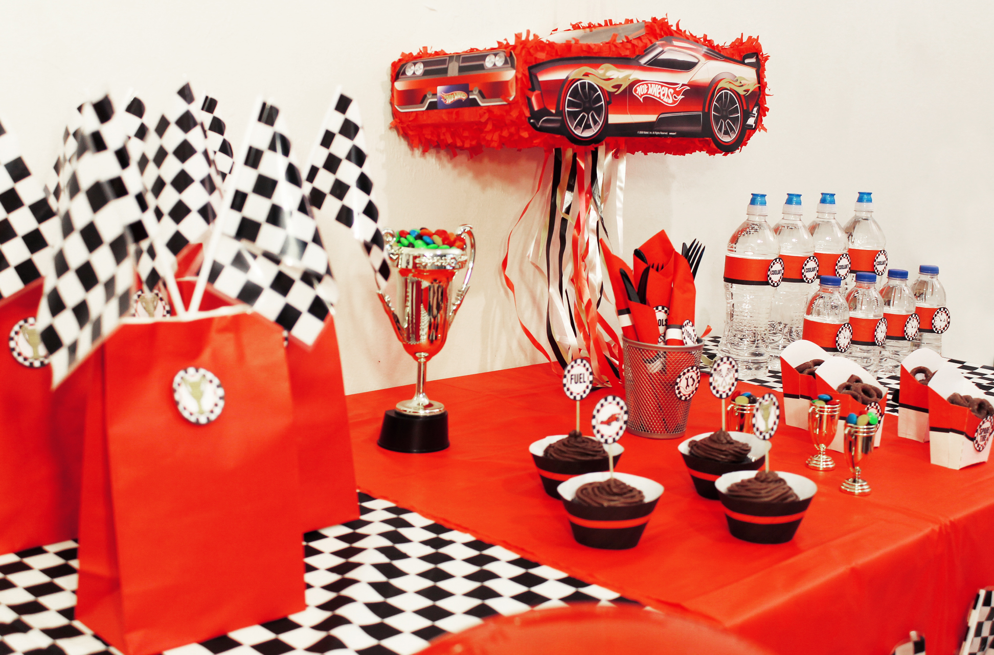 Race Car Birthday Favors - Thanks for Racing over to my party