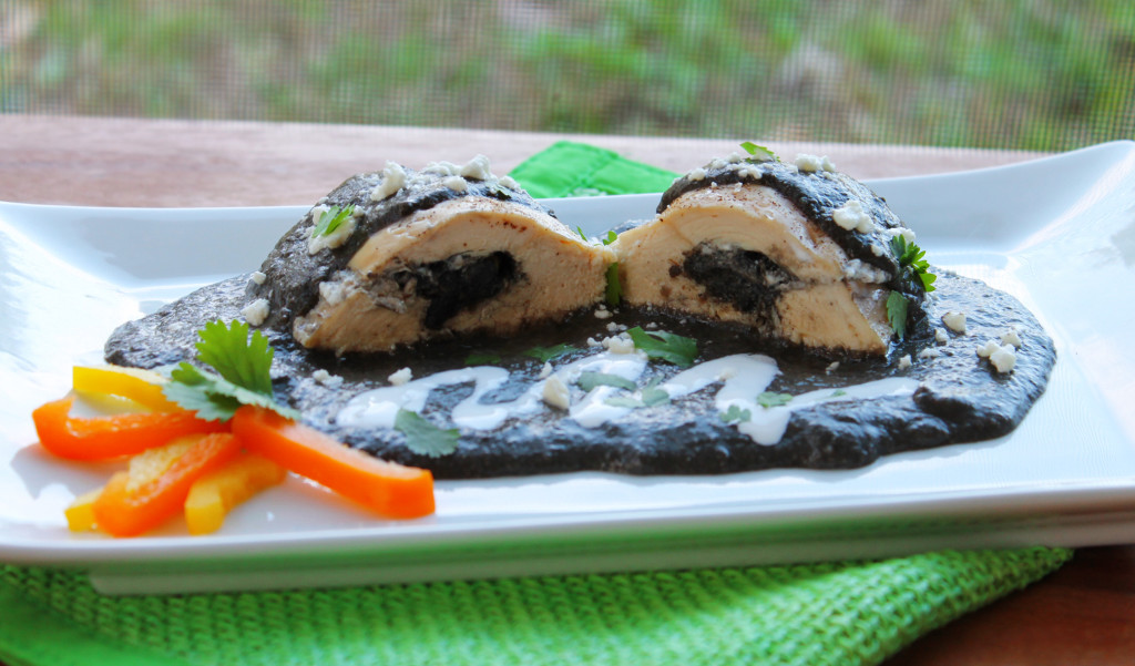 Huitlacoche and Goat Cheese Stuffed Chicken Breasts