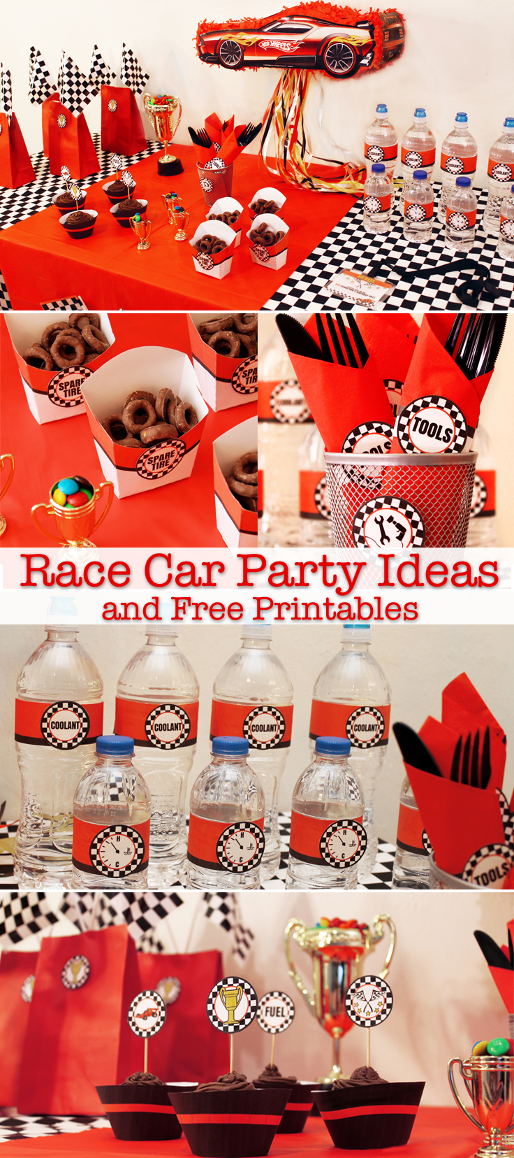 Race Car Water Bottle Labels, Printable Template