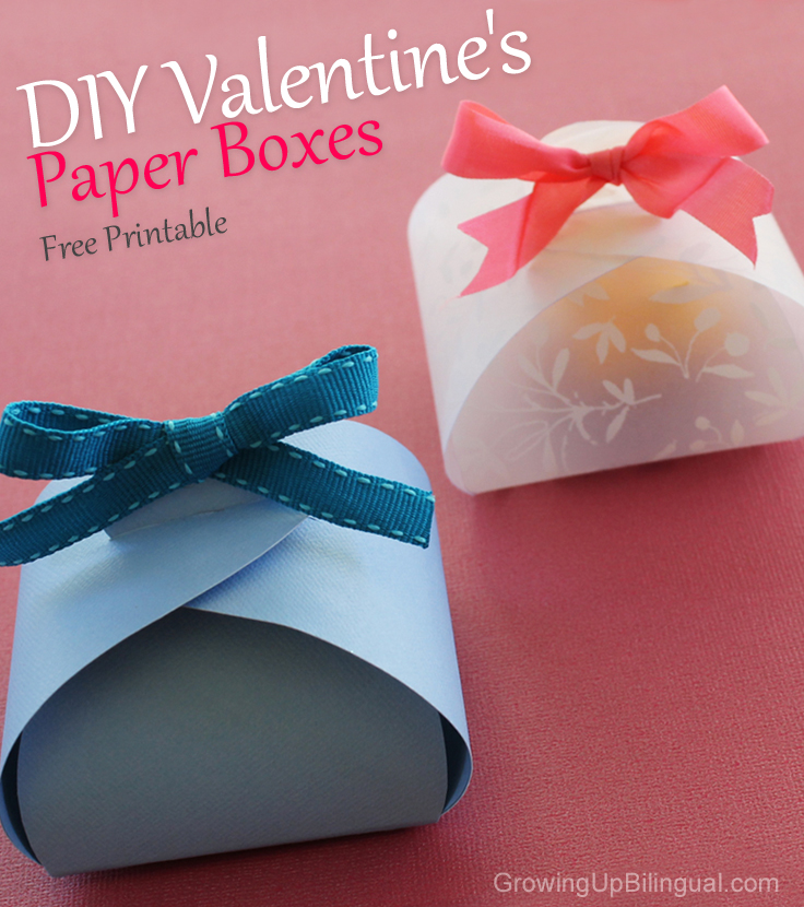DIY paper boxes free printable template DIY