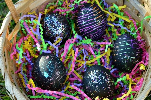 Scratch and glitter Easter eggs unique creative