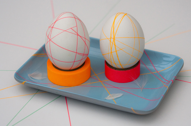 Cretive and easy colored tape Easter eggs